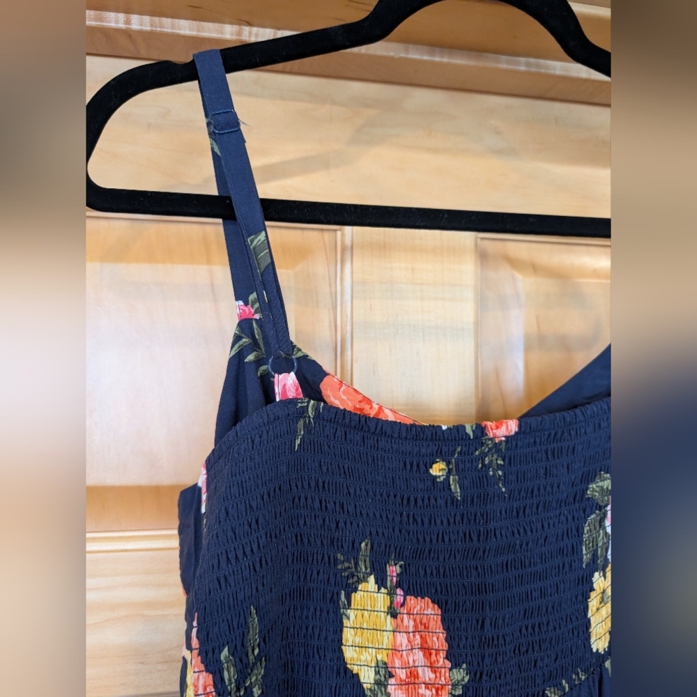 Old Navy Navy Floral Mini Dress - Picture 7 of 10